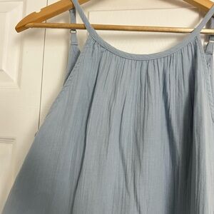 Quince Light Blue Maxi Dress